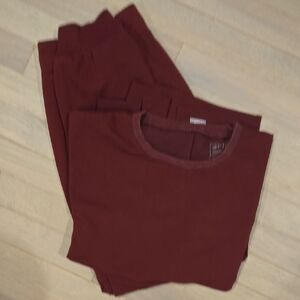 Maroon Figs Scrub Set Small Top Medium Bottoms